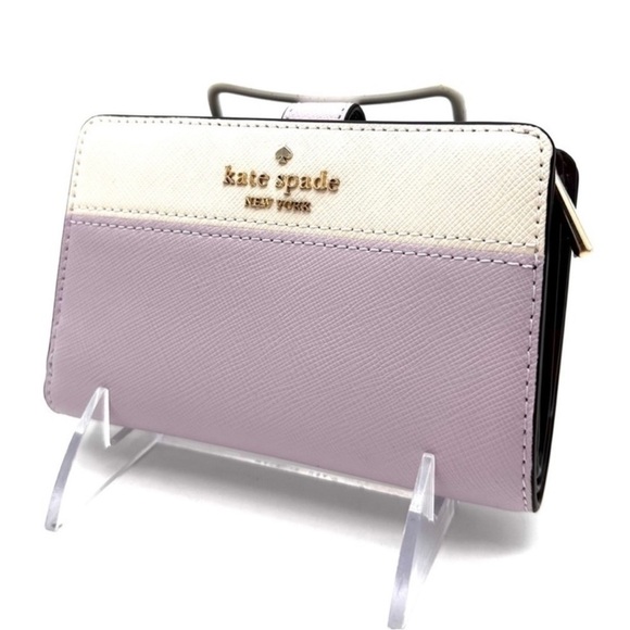 Kate Spade Madison Medium CompactBifold Wallet Lilac Moon (NWT)